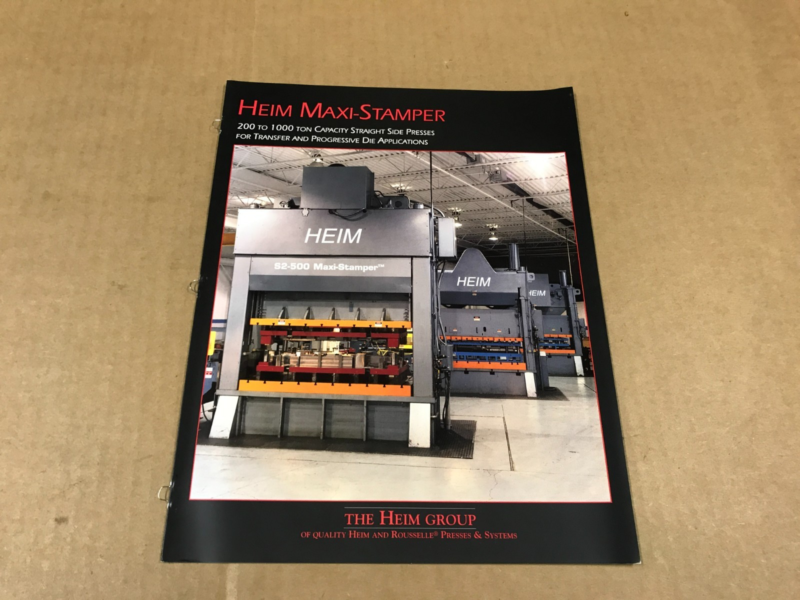 Vintage Heim Maxi-Stamper – 200-1000 Ton Capacity Straight Side Presses