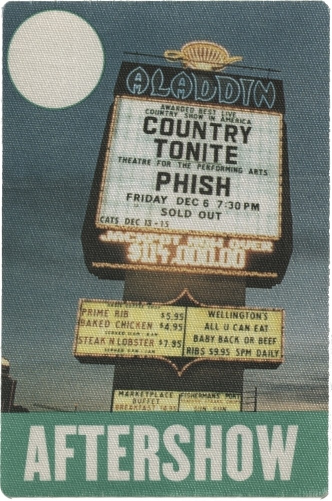 Phish 1999 The Siket Disc concert tour Aladdin Las Vegas Backstage Pass
