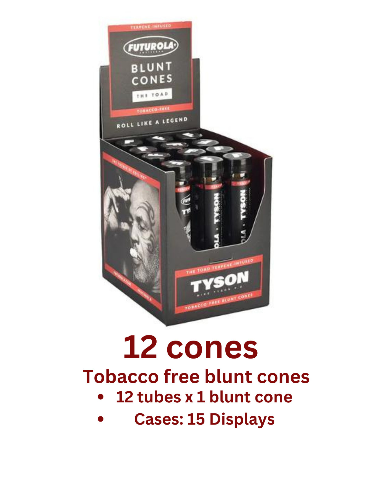 Futurola x Tyson 2.0 the toad mike pre Rolled Cone 12 Tubes x 1 Cone = 12 Cones!