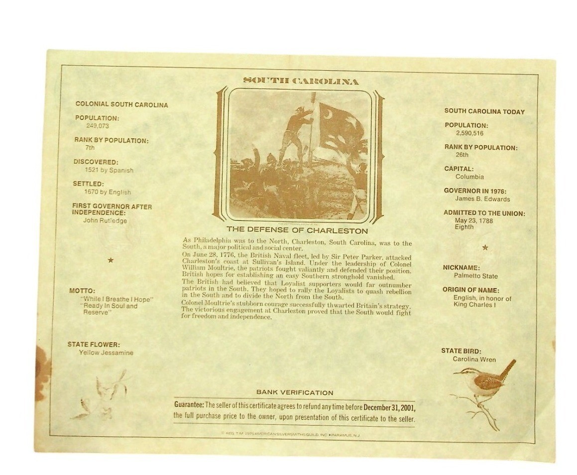 2-1776 American Revolution Bicentennial One Dollar Commemorative Note Blue/Gold