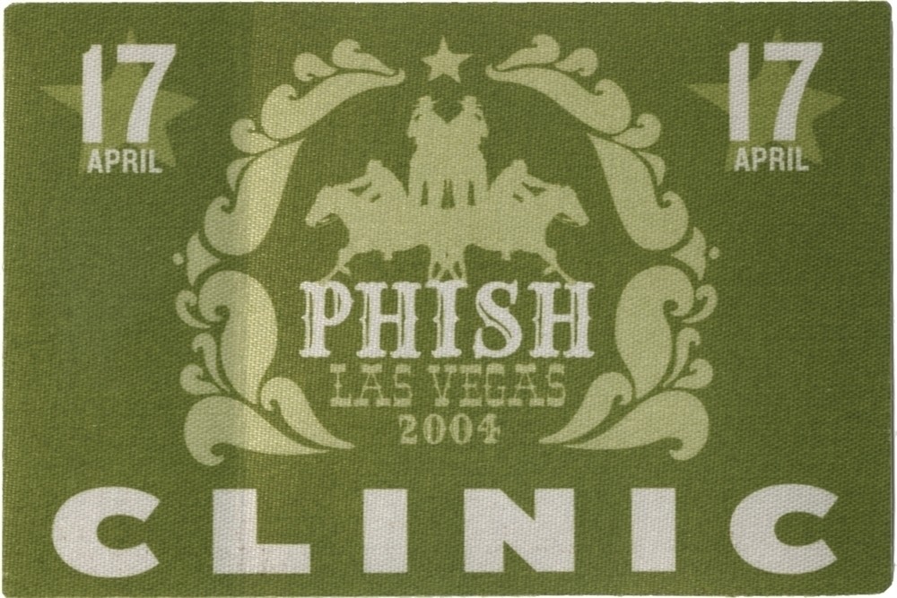 Phish 2004 Undermind concert tour Las Vegas 4/17 Clinic Backstage Pass
