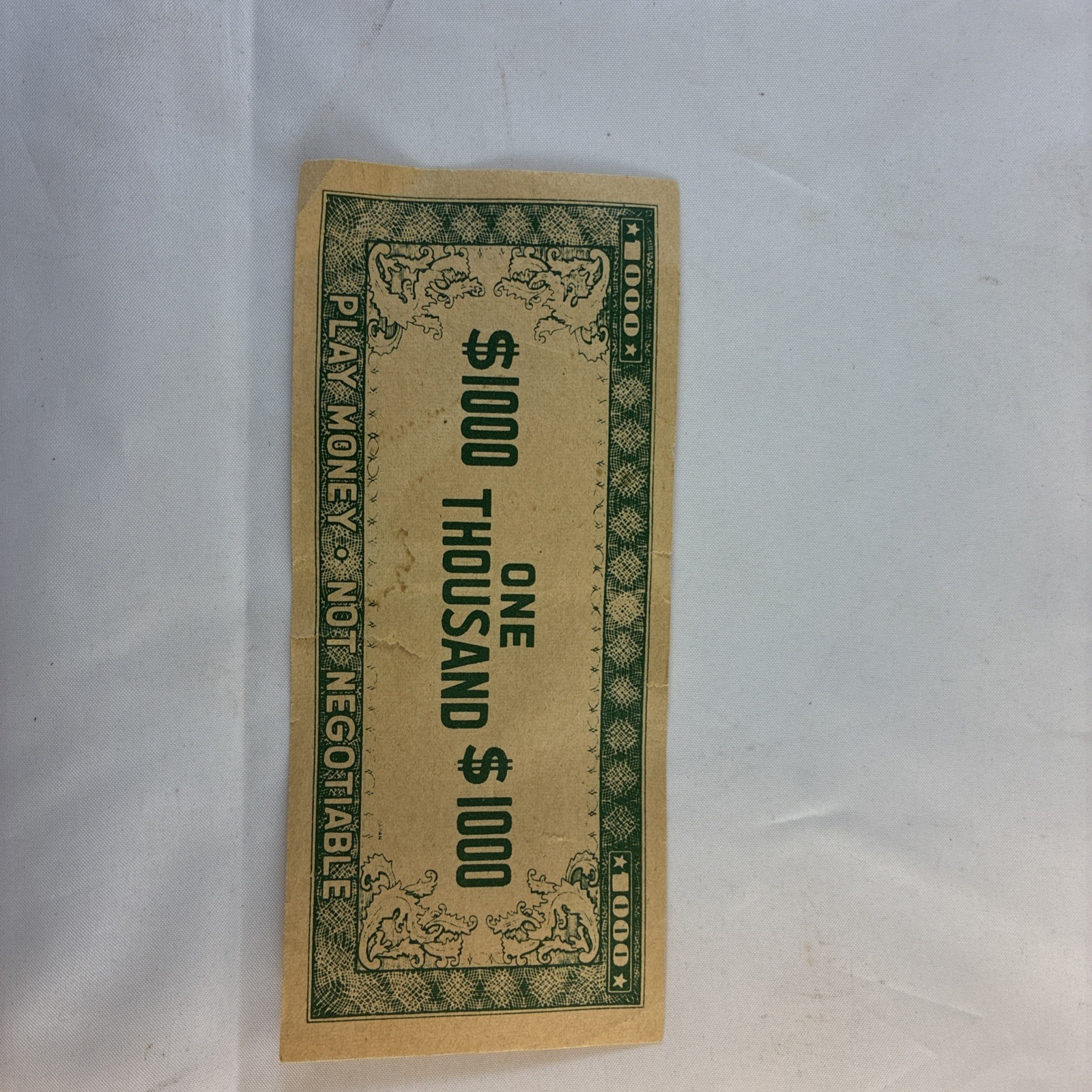 Vintage Old Play Paper Money 21 Bills – 1s, 5s, 10s, 100s And One $1000