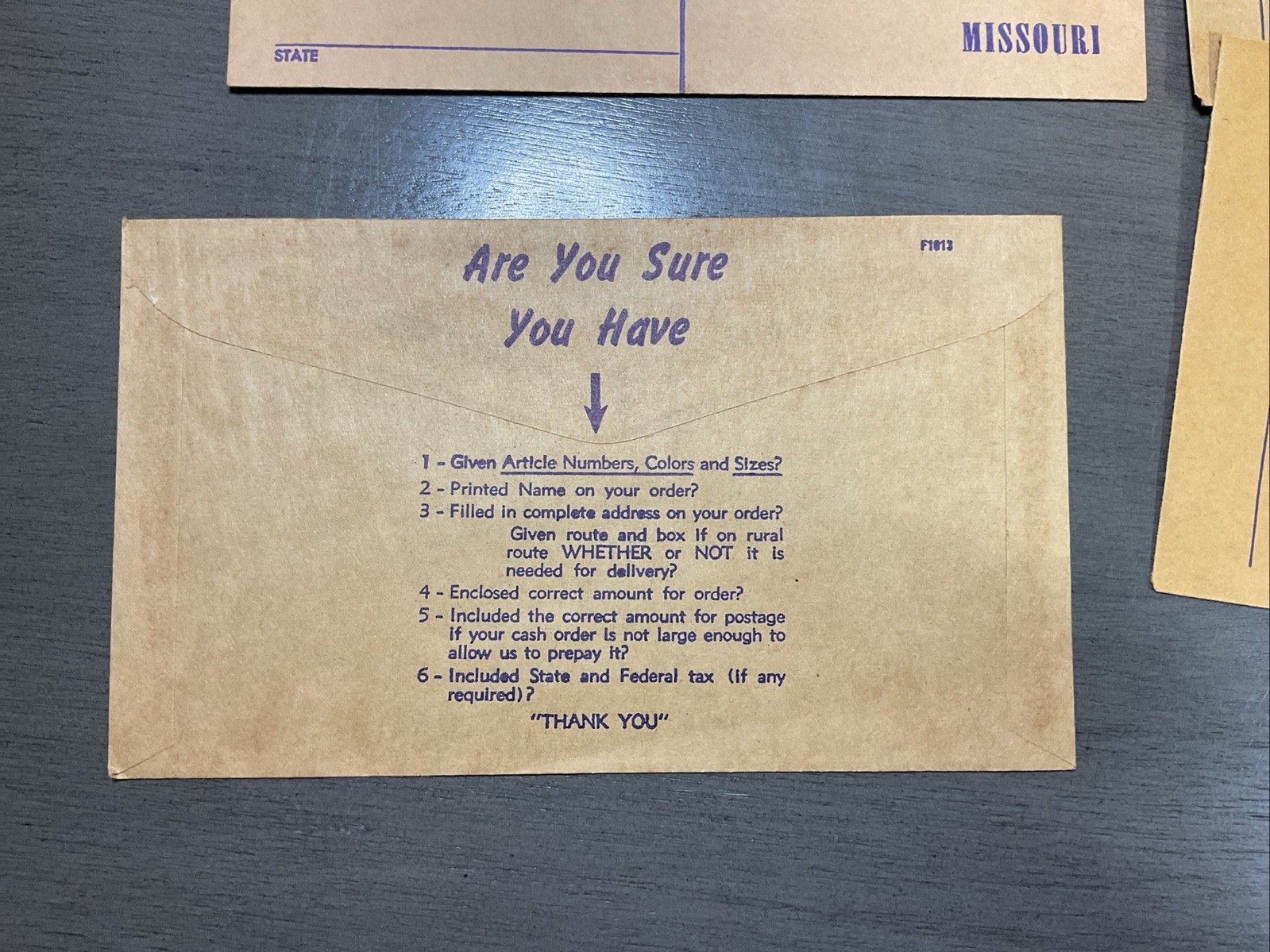 lot of 4 National Bellas Hess Return Mail Order Envelope 1950 Kansas City MO B36