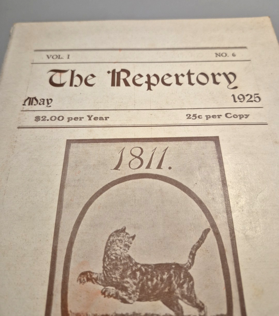 The Repertory Vol I No 6 May 1925 Antique Tavern Sign Issue A. Wheeler 1811
