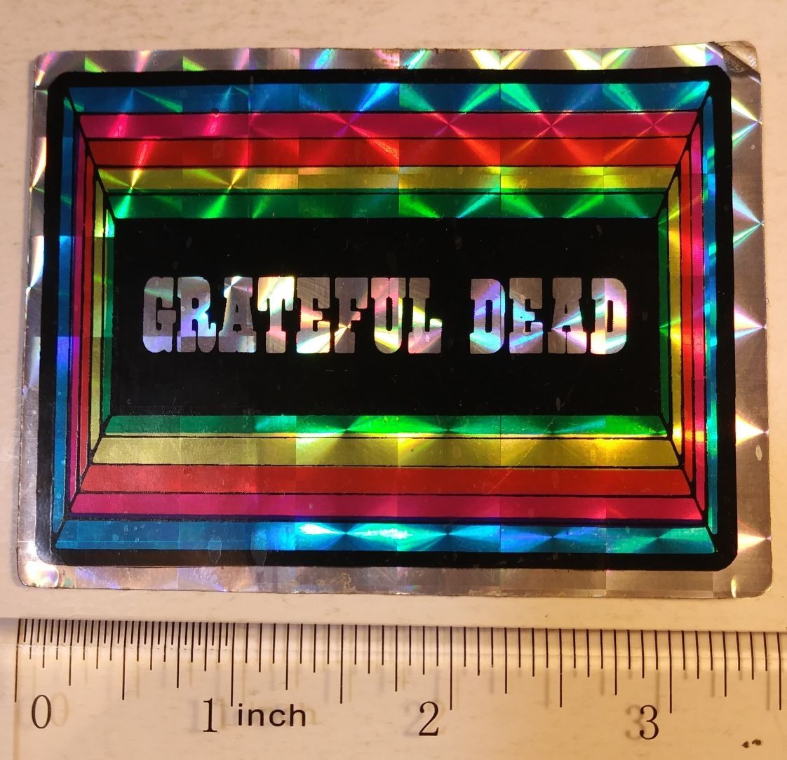Grateful Dead STICKER Vintage 80’s Prismatic Holographic Rainbow Ultra Rare LSD