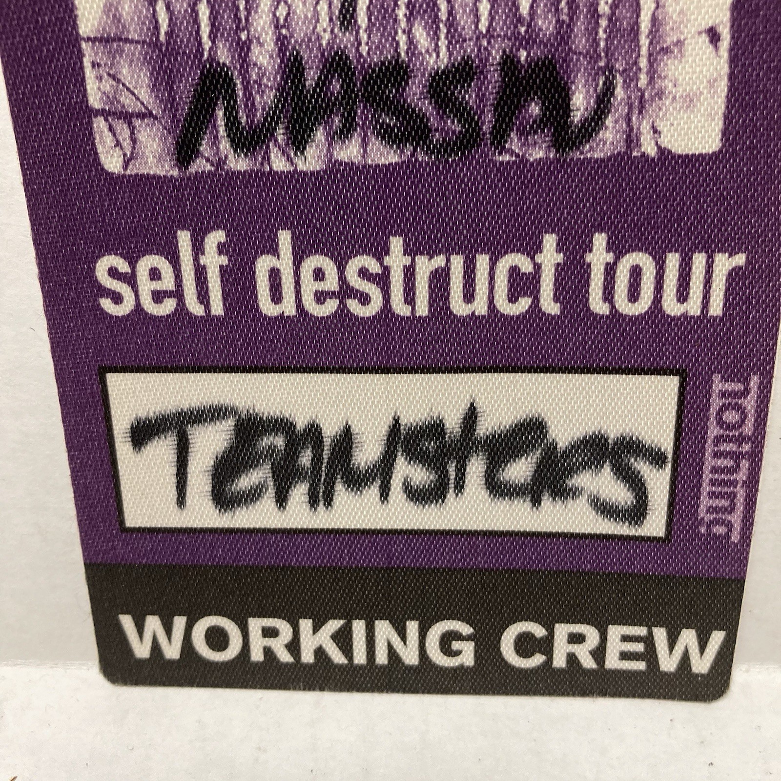 Nine Inch Nails NIN Self Destruct Tour Backstage Working Crew Pass NYC 95 RARE