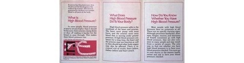 American Heart Association High Blood Pressure Pamphlet 1974 Health Guide