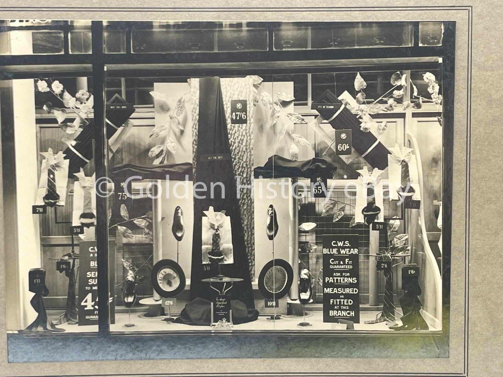 VINTAGE CO-OP SOCIETY CWS WINDOW DISPLAY PHOTO PHOTOGRAPH MIDDLESBOROUGH