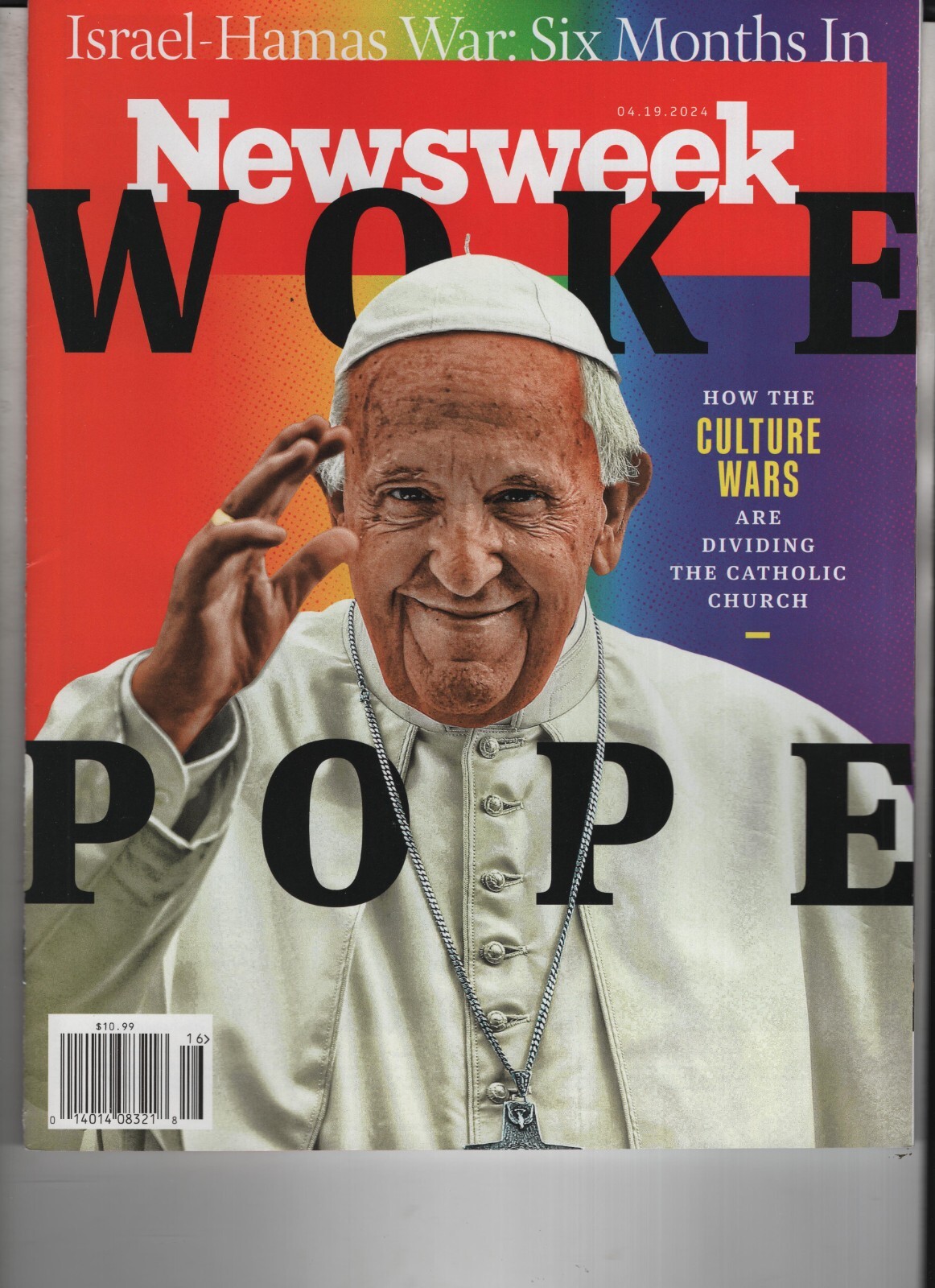 WOKE POPE FRANCIS NEWSWEEK MAGAZINE APRIL 19 2024 NO LABEL
