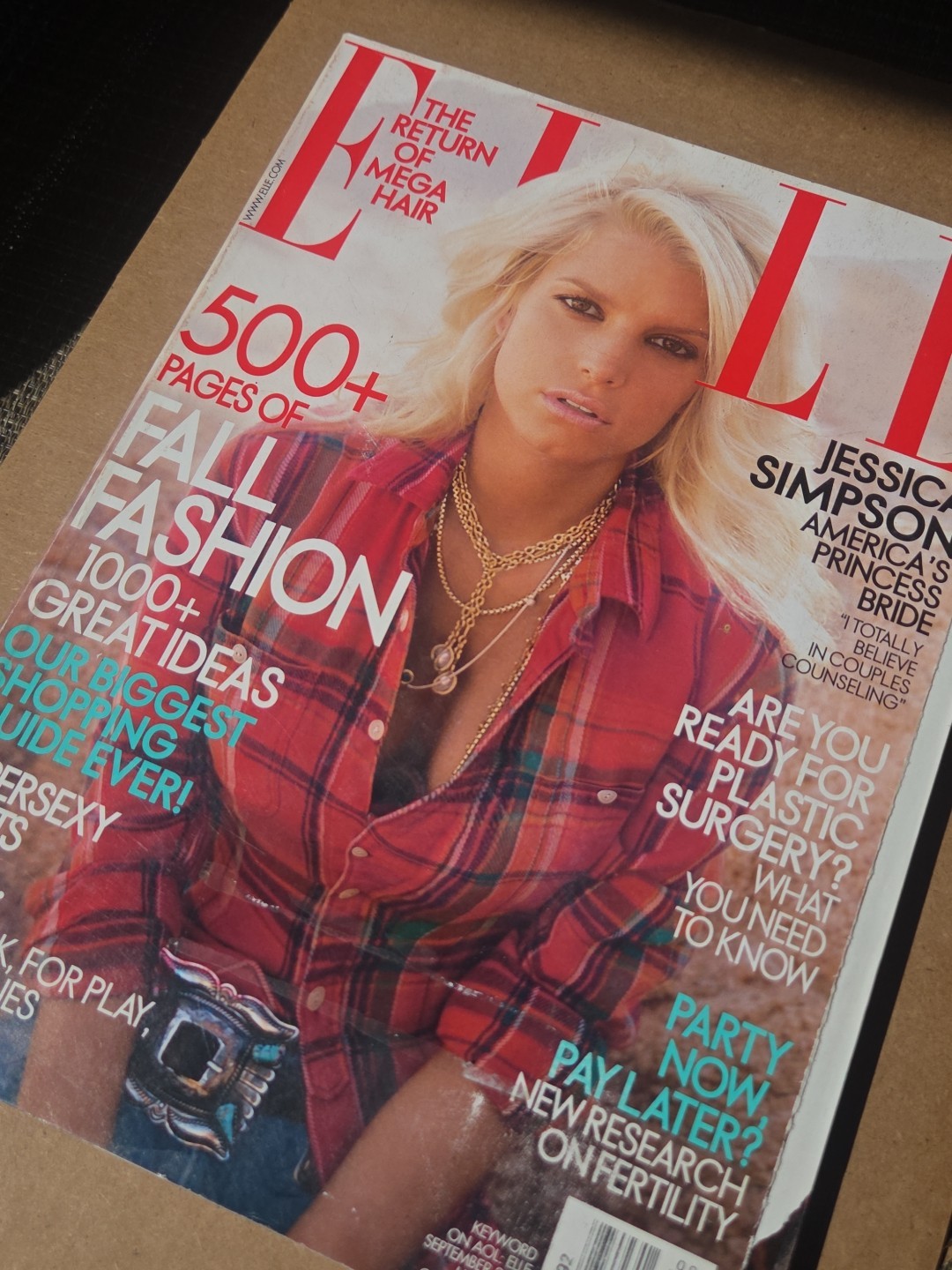 September 2004 ELLE Vintage Fashion Magazine JESSICA SIMPSON 500+ Pages Ads