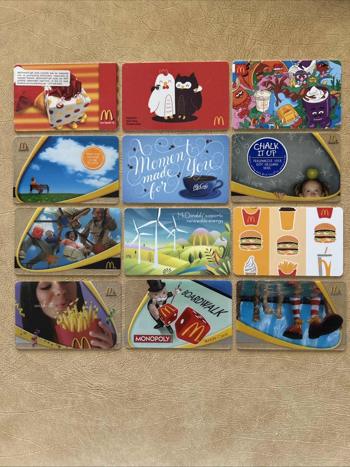 Lot Of 86 Different McDonald’s Arch Reloadable Gift Cards