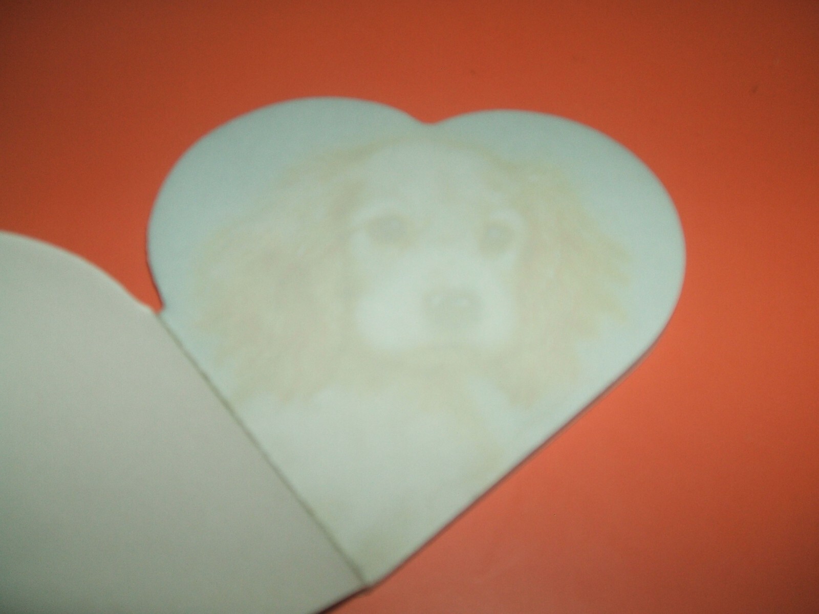 Vintage 80s 90s Gee Pap Finland Cocker Spaniel Heart Shaped Notebook Notepad