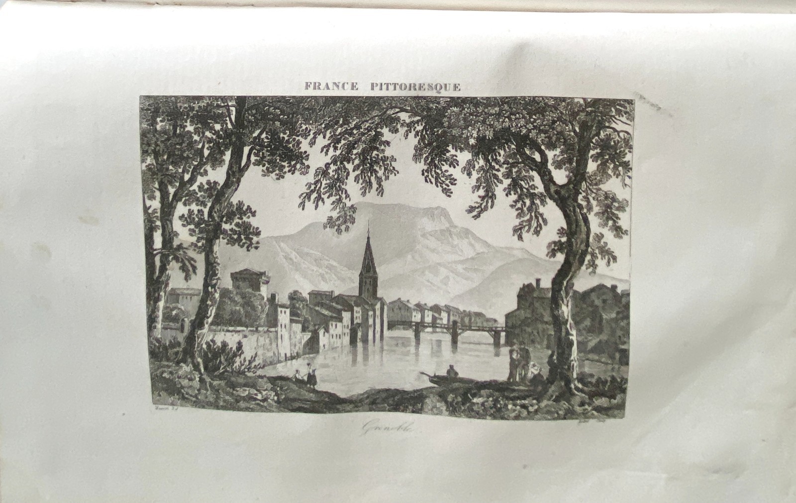 Picturesque France Engraving 1835 View Of Grenoble City History Politics