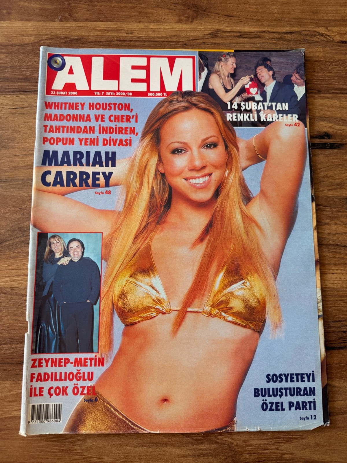 Rare 2000 Turkish ALEM Magazine MARIAH CAREY Cover Pop Diva Vintage Issue