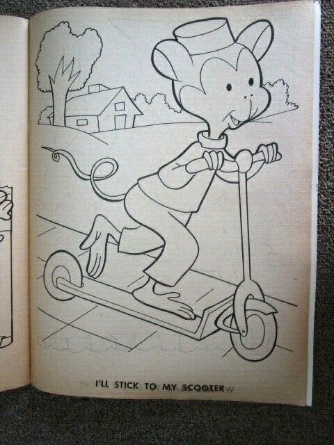 Playmore Inc. MARTY MOUSE Giant Coloring Book Playmore – Unused ~ A16