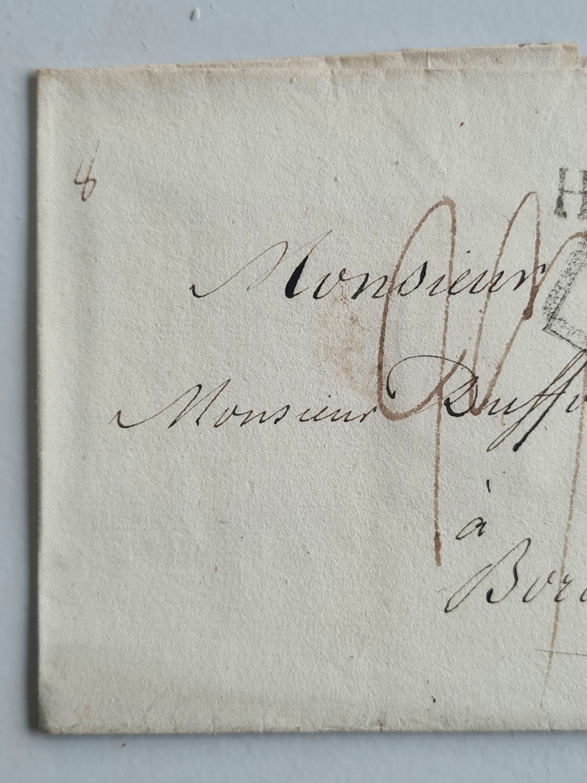 Old Letter Mail Hamburg Bordeaux 15 June 1819 Restoration Era.