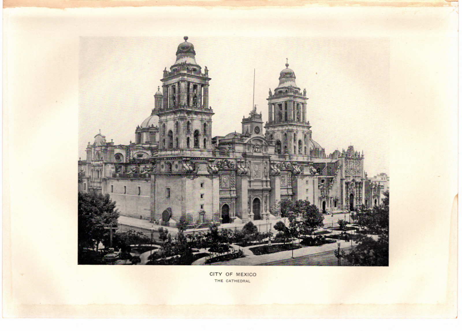 1903 Antique Photo Print City of Mexico Cathedral Dodd Mead Co. 10X6″