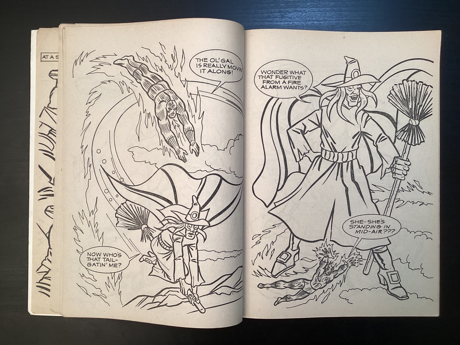 FANTASTIC FOUR meet “THE WITCH” Coloring Book copyright 1977 Marvel Comics Group