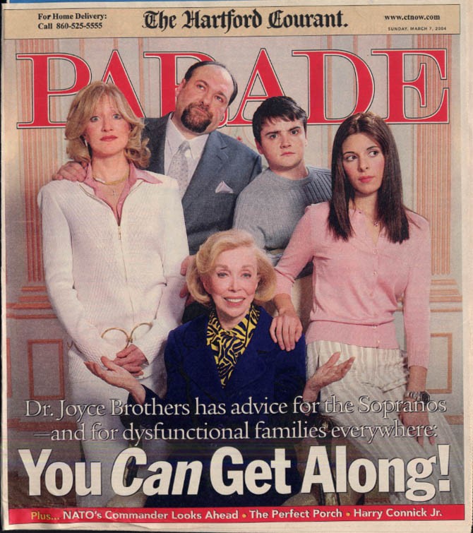 PARADE Magazine 3/7 2004 Dr Joyce Brothers on The Sopranos; Harry Connick Jr