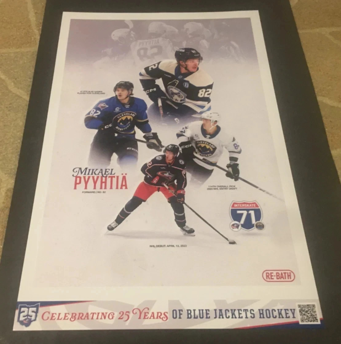 Columbus Blue Jackets & Cleveland Monsters Interskate 71 Posters 2025-26 (Lot-5)