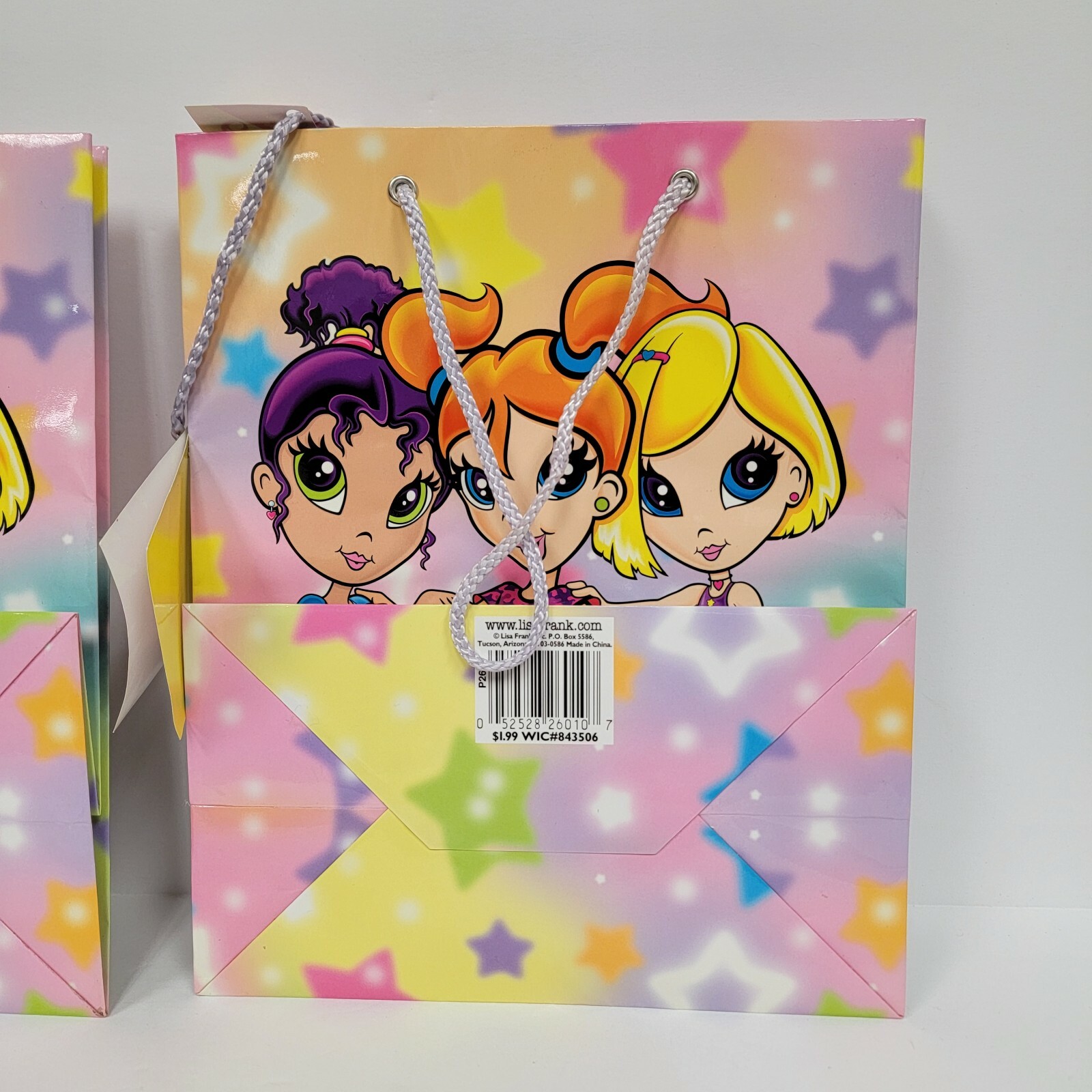 2x Lisa Frank Vintage Fab Friends Gift Bag 9.5″ x 8″ New w/ Tags Y2K 2000s Girls