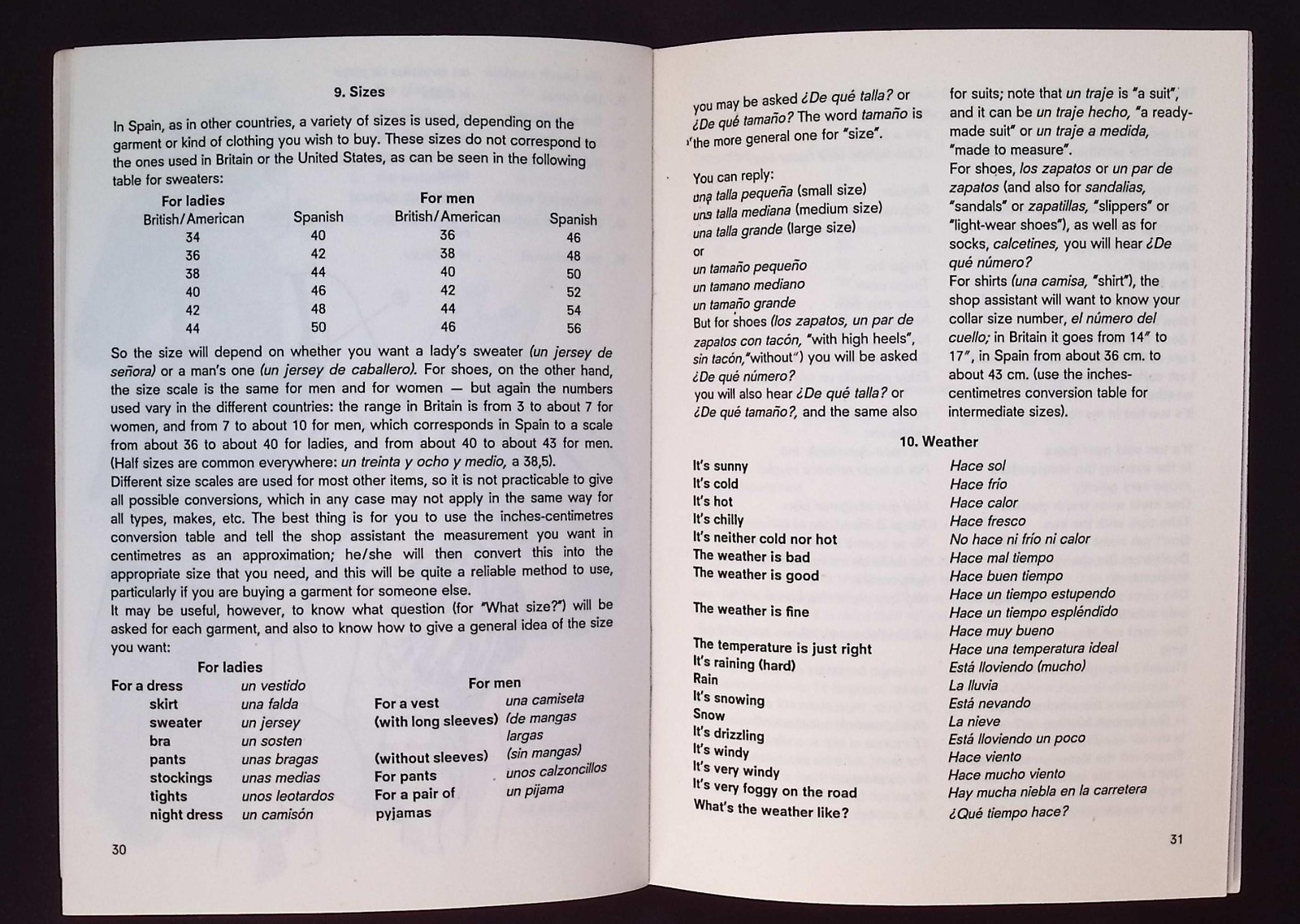Eurotone Four Phase Introduction to Spanish Book II, Phrases & Useful Info, 1974