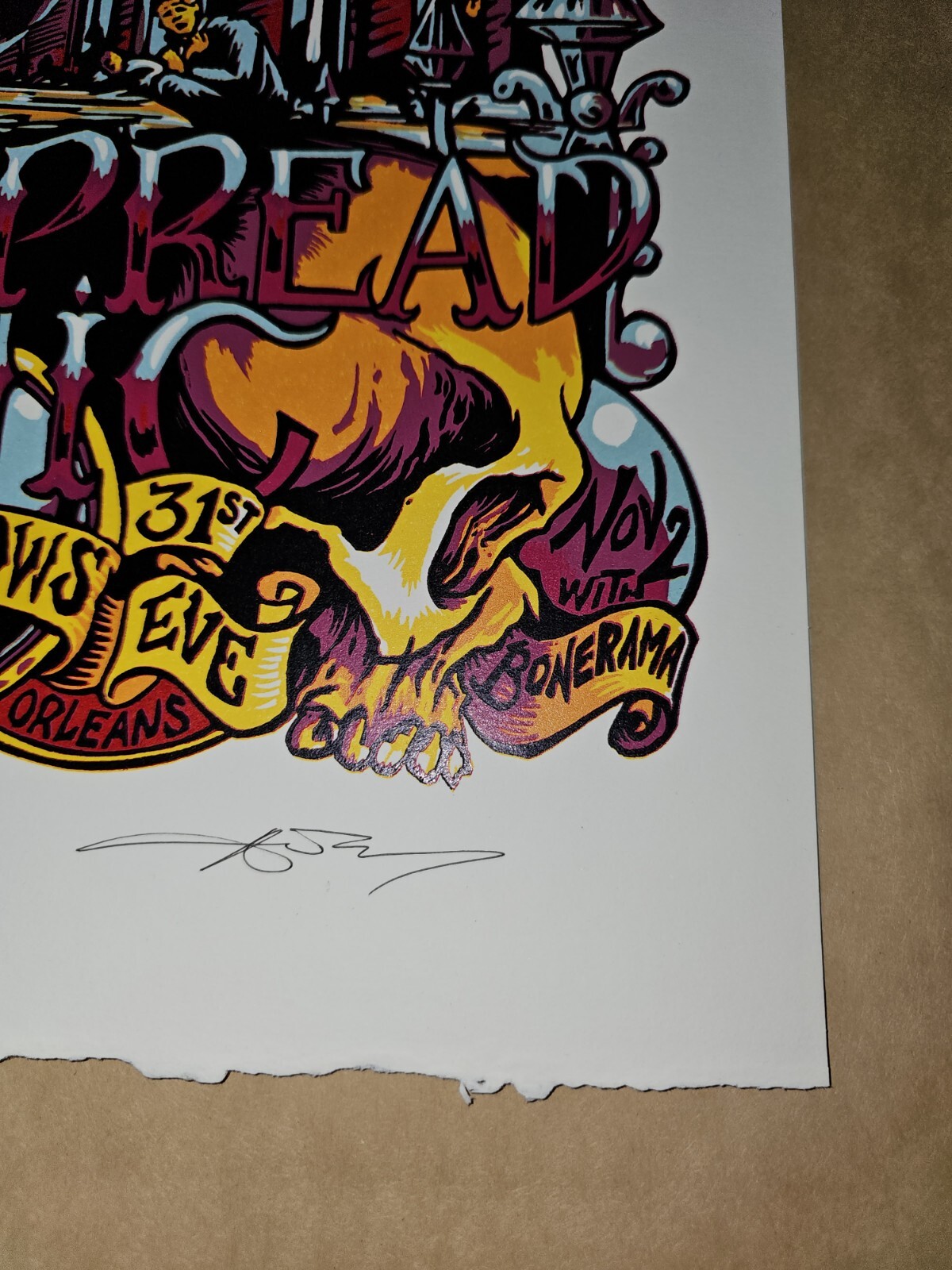 Official Widespread Panic Halloween New Orleans 2013 AJ Masthay Poster LINOCUT