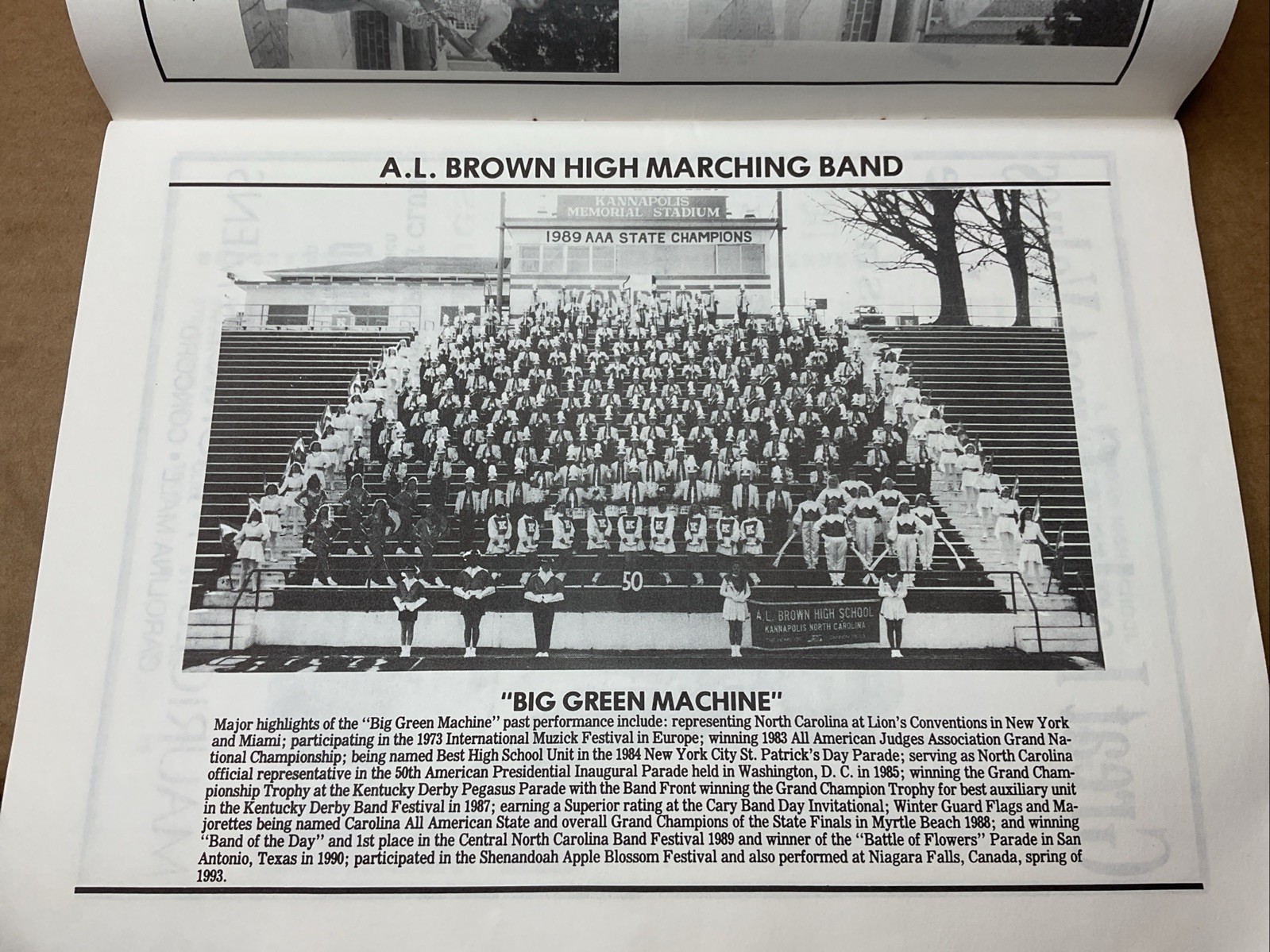3 Sep 1993 Football Program A.L Brown Vs Statesville High School Nc B69