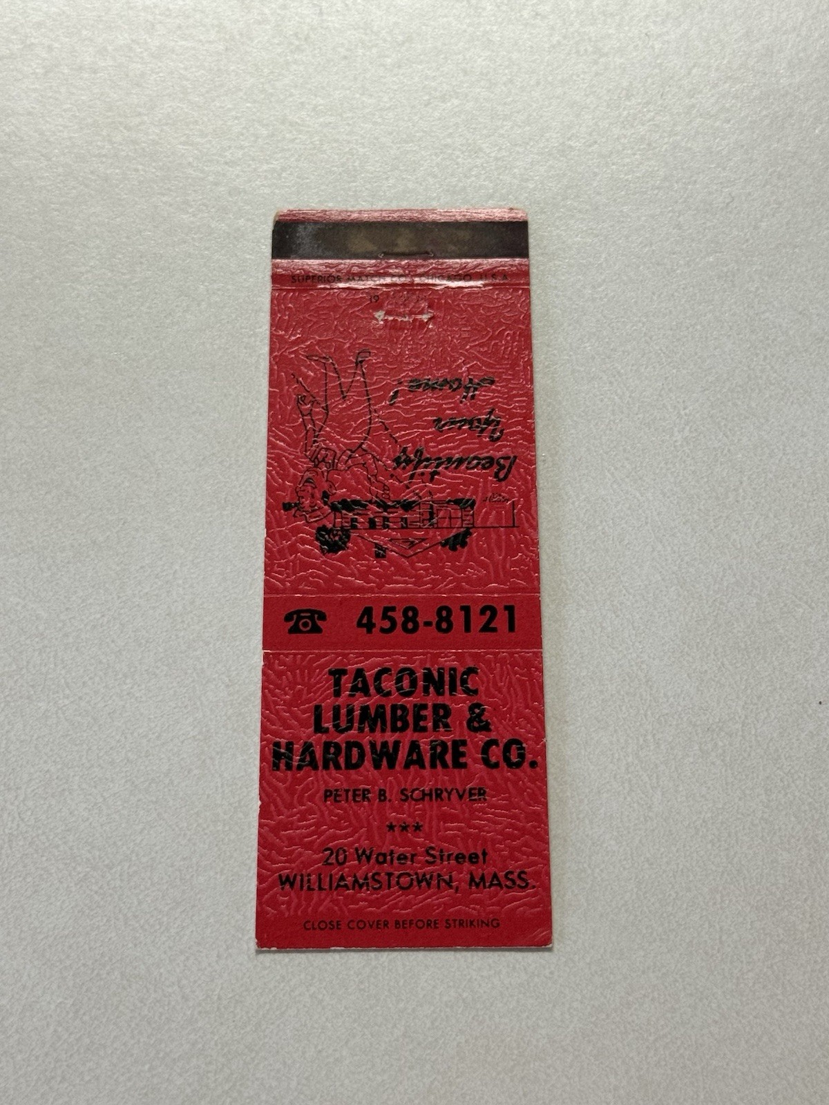 Taconic Lumber Hardware Schryver Williamstown Massachusetts Match Cover 960￼