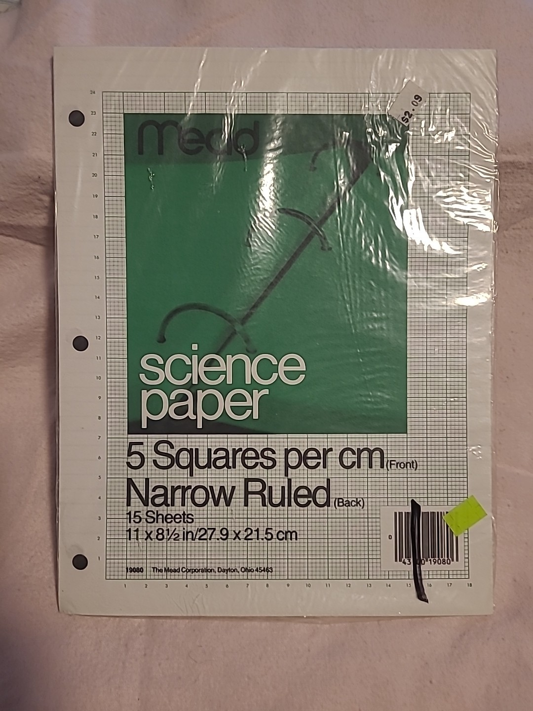 Vtg Mead AquaBee Science Graph Paper Pads Bulk Lot 9 Packs 170+/- 8.5×11″ Sheets