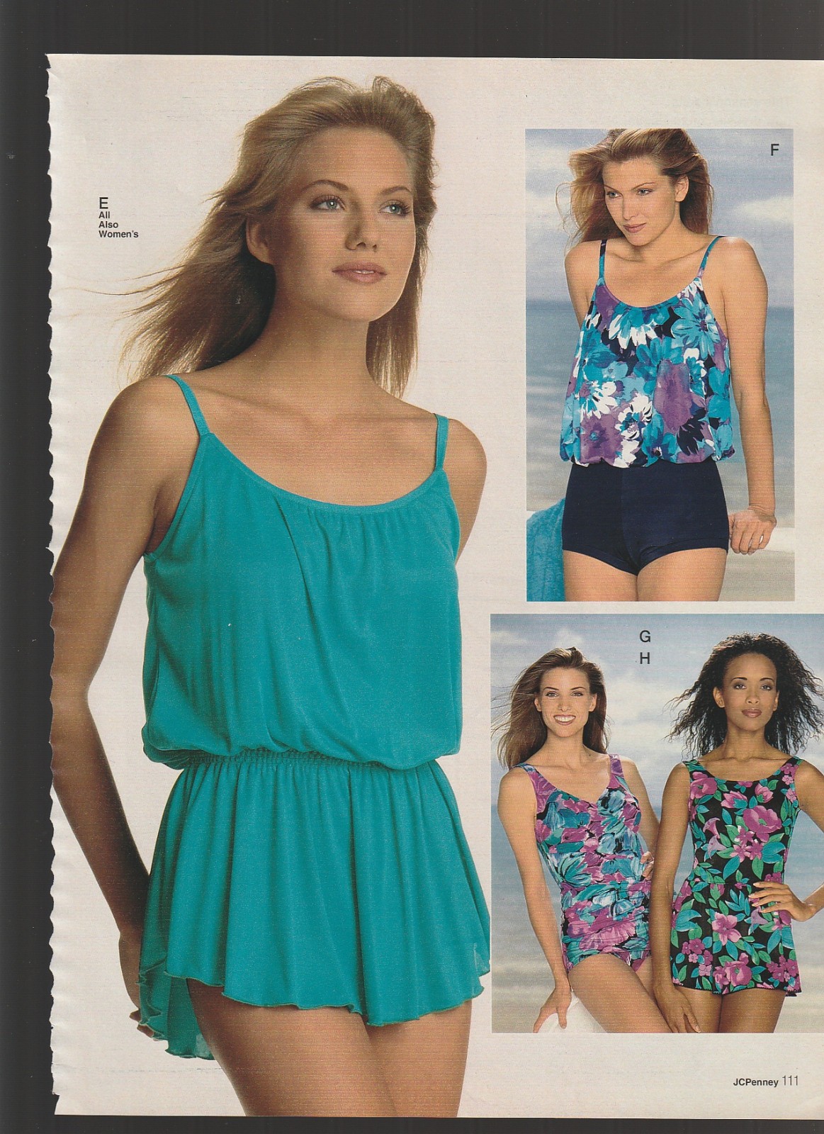 Pretty Ladies in Swimwear Vintage 1994 Catalog Swimsuit Photo Clippings