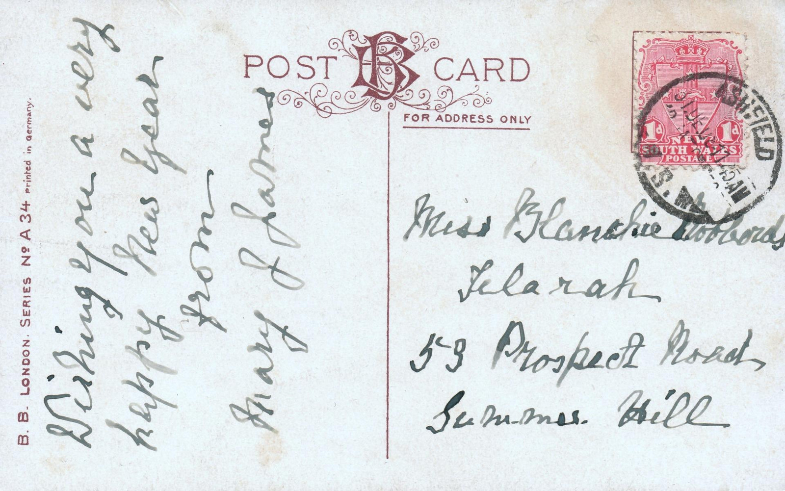 EARLY 1900’s ANTIQUE The Birds Nest POSTCARD sent to 59 Prospect Rd, Summer Hill