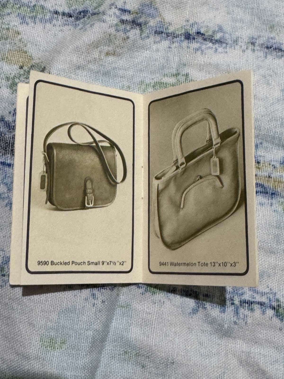 Vintage 1978 Coach Leatherware Paperwork Catalog Registration Muslin Bag 1970s