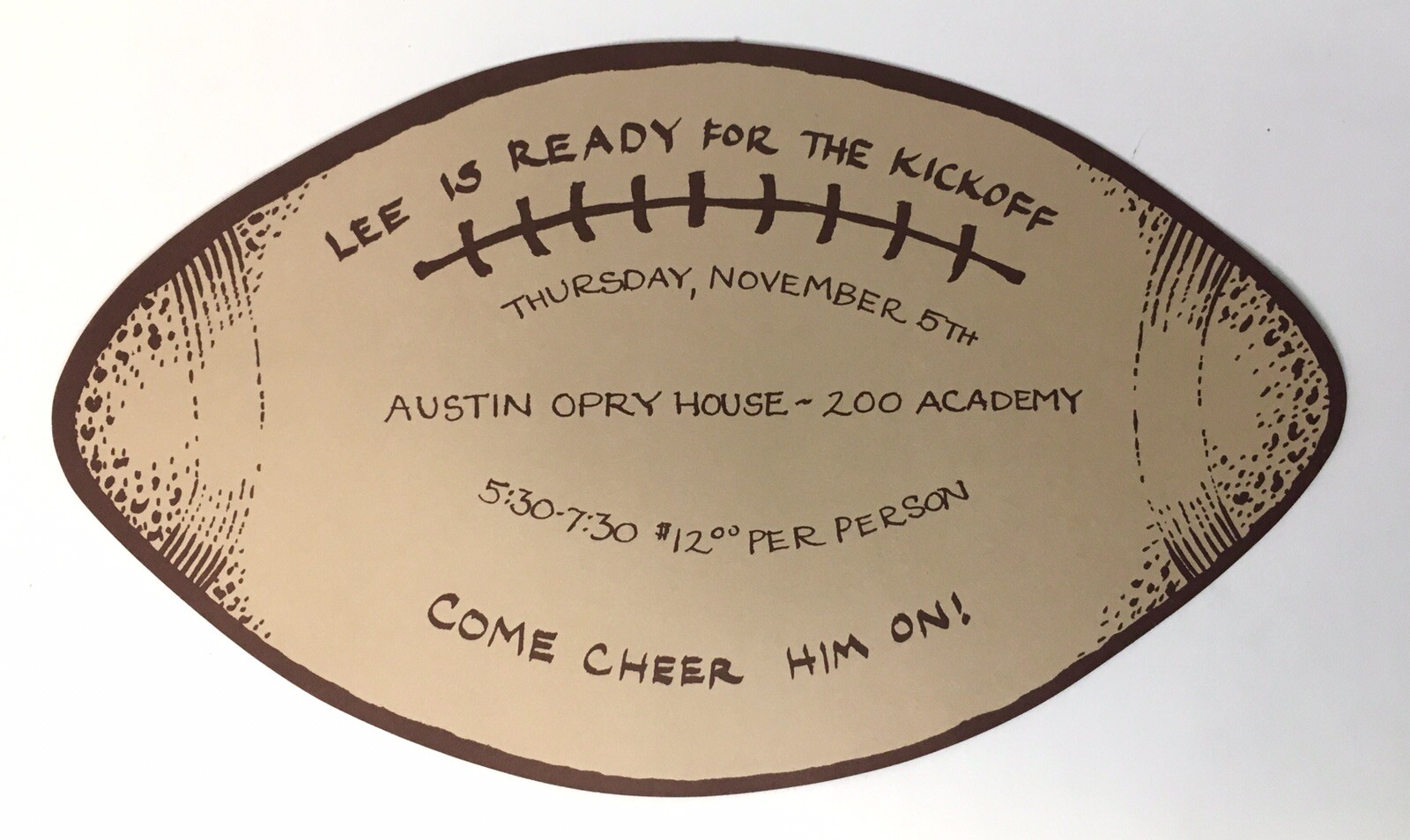 Austin Opry House 200 Academy Football Event Advertisement Vintage 1980s Texas
