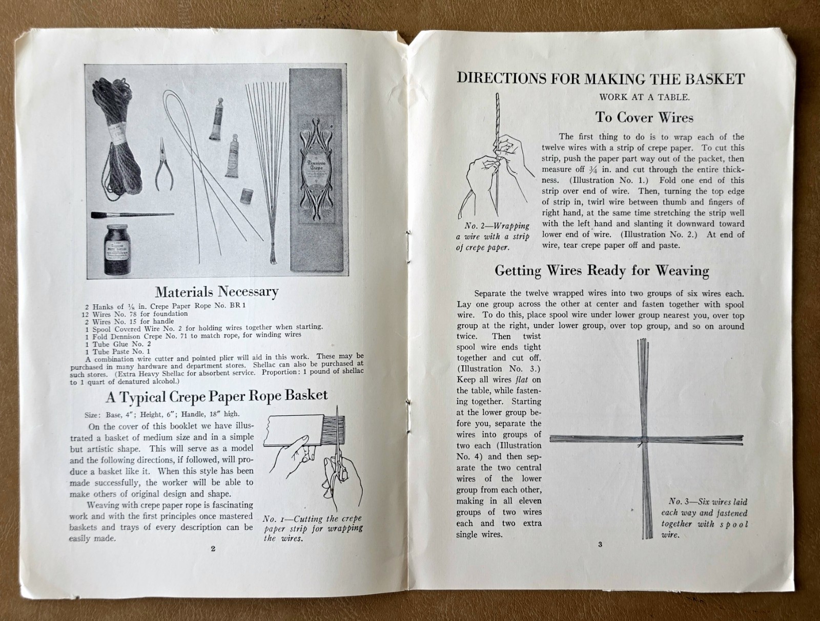 Dennison’s Rope Work Primer – Instructions Catalog Price List Brochure 1921
