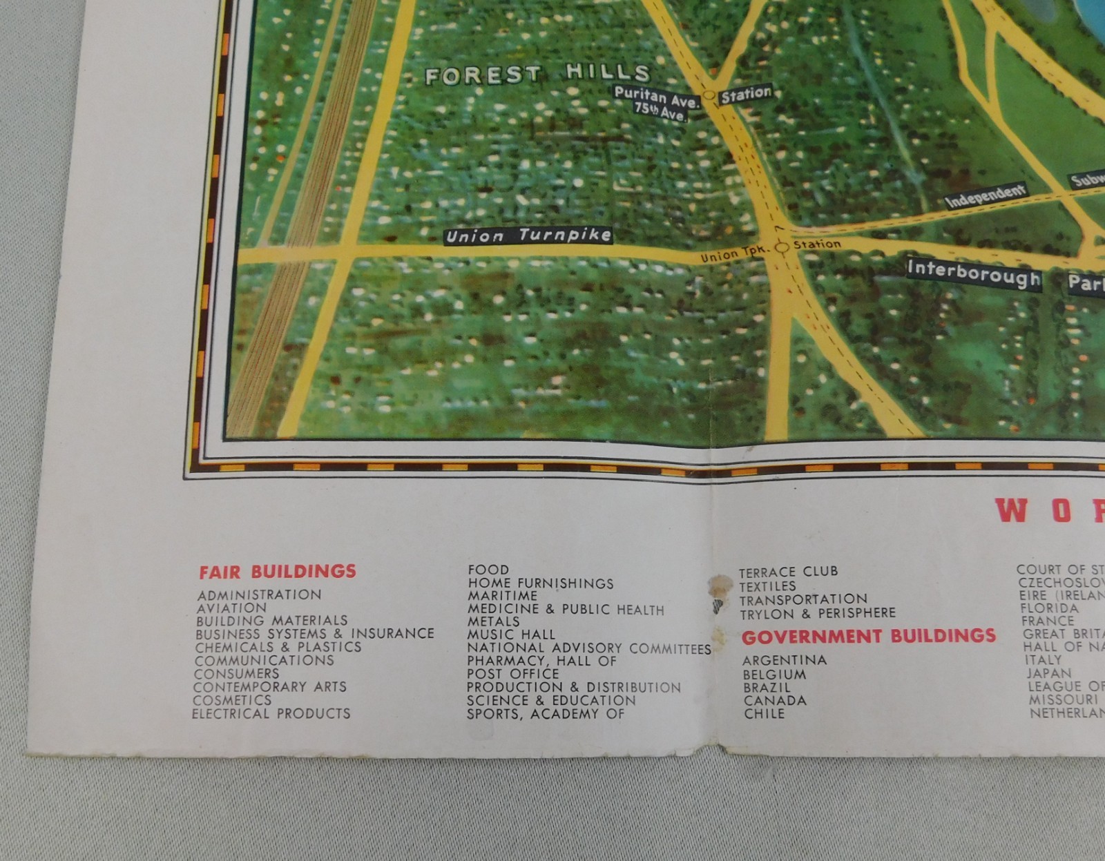 Vintage 1939 Map of The New York World’s Fair Transit Map of Greater New York
