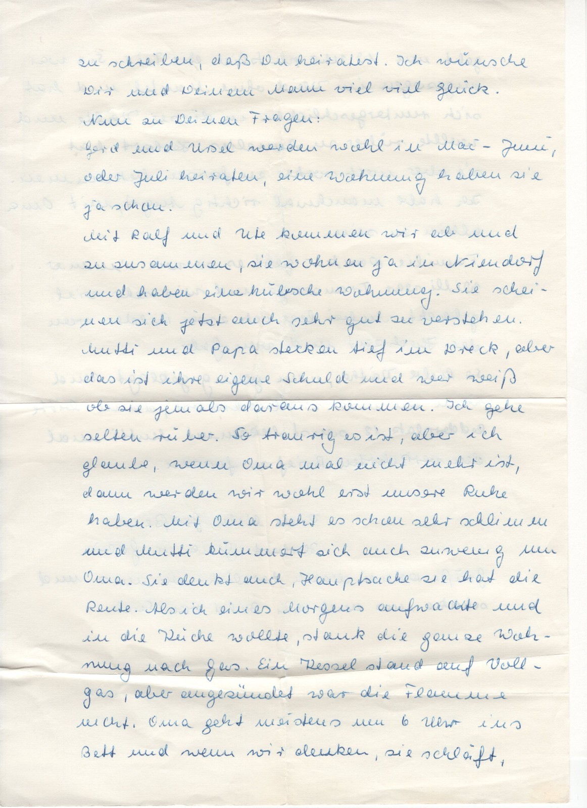 1963 Handwritten German Letter Hamburg Multi Page Family Correspondence