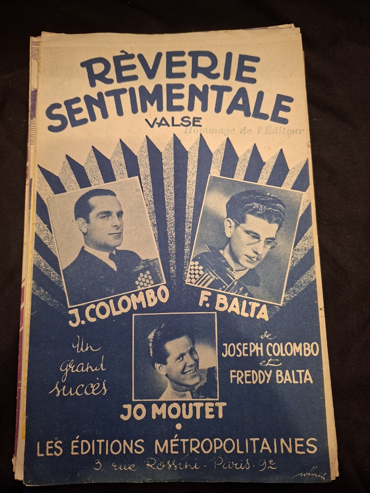 Rêverie Sentimentale Colombo Balta Moutet Sheet Music