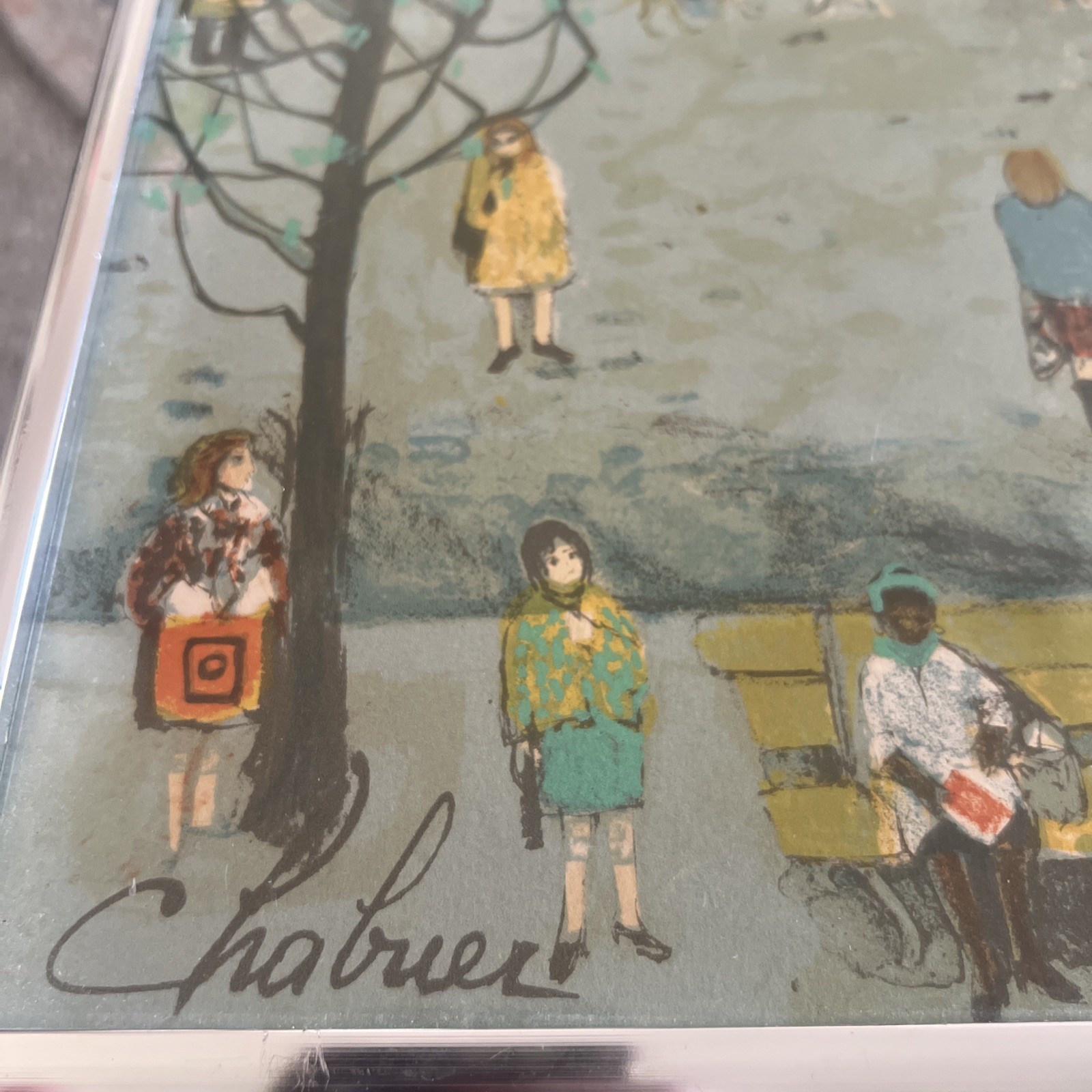 Nathalie Chabrier French Art print Litho Paris Spring Street