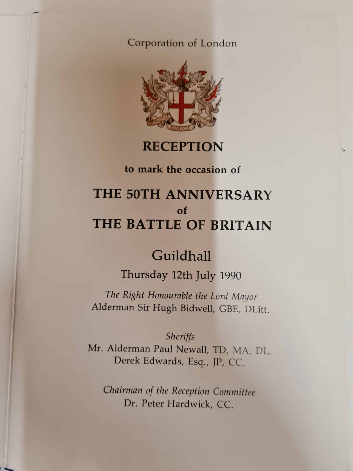Vintage Collection x 6 London Guildhall Military Banquet / Reception Programmes
