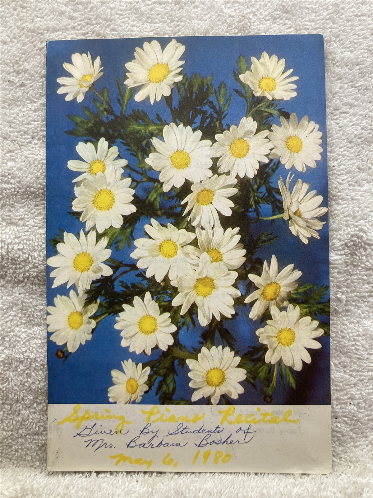 1980 Sunbury OH Spring Piano Organ Recital Barbara Bosher Program Galena Vtg