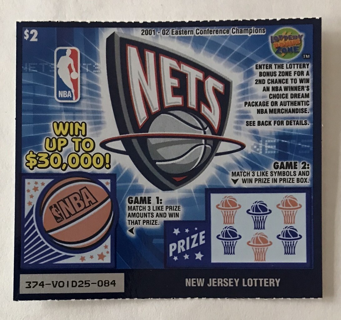 Brooklyn Nets Basketball Team , Instant SV Lottery Ticket , no cash value