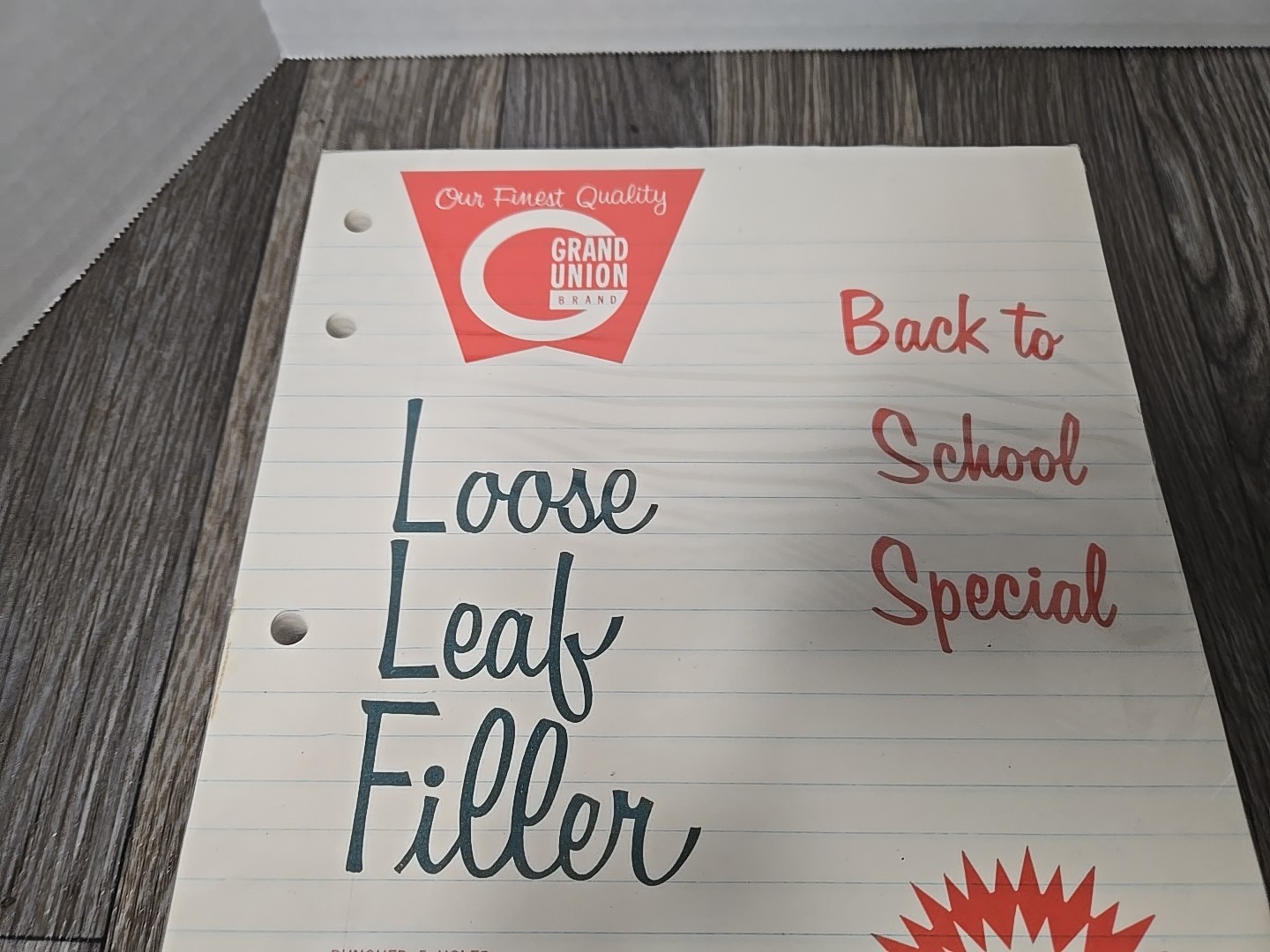 Vintage Grand Union Loose Leaf Filler Paper 300 Sheets
