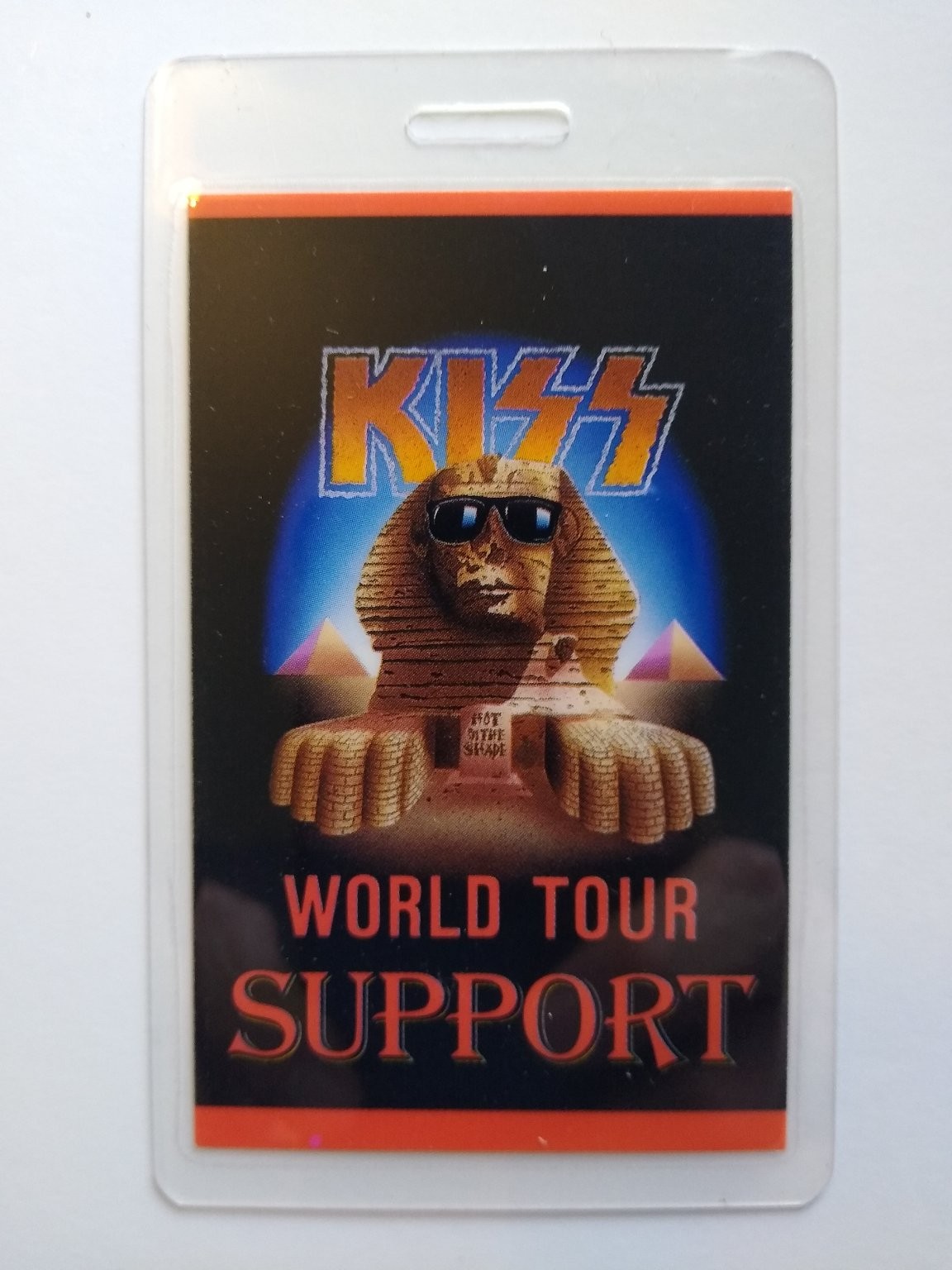 KISS World Tour Support Backstage Pass Hot in the Shade Rock Memorabilia