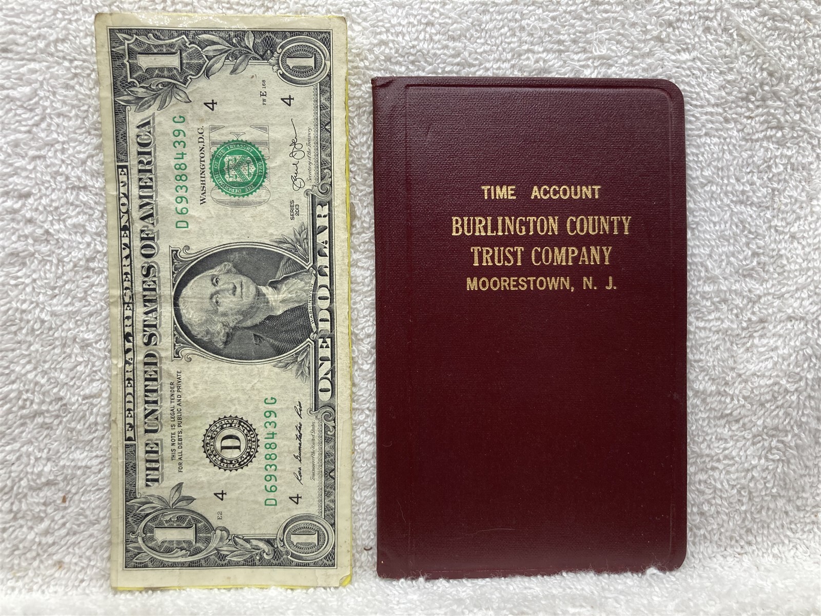 1960’s Burlington County Trust Company Account Register Moorestown NJ Vtg