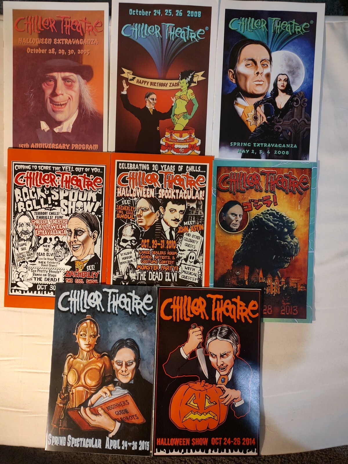 Chiller Theatre Expo Programs starting 2005 M-NM 8 different