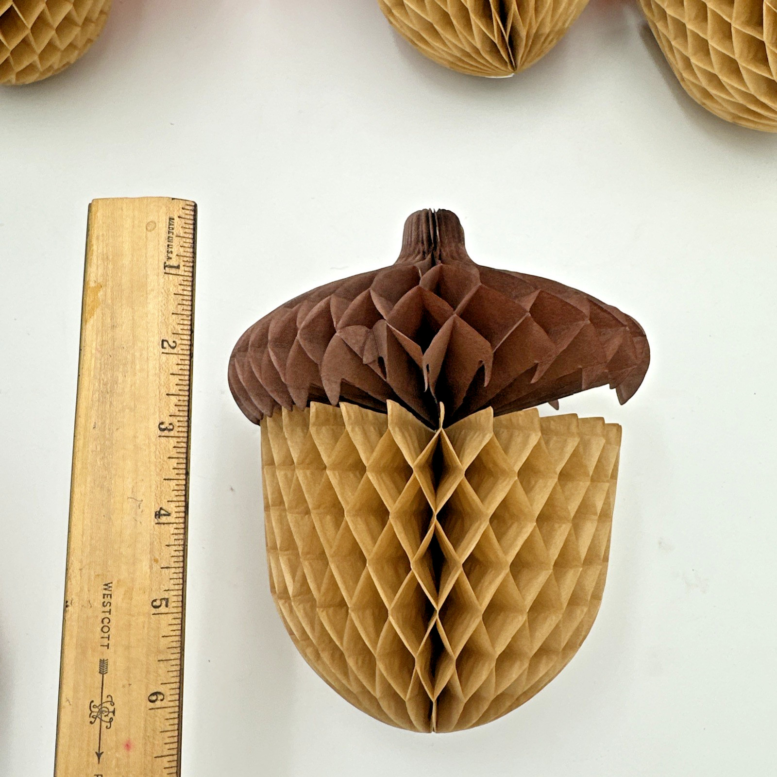 Vintage Set of 9 Fall Thanksgiving Honeycomb Centerpiece Decorations