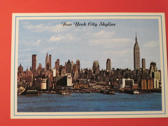 New York City Skyline Postcard – Year unknown