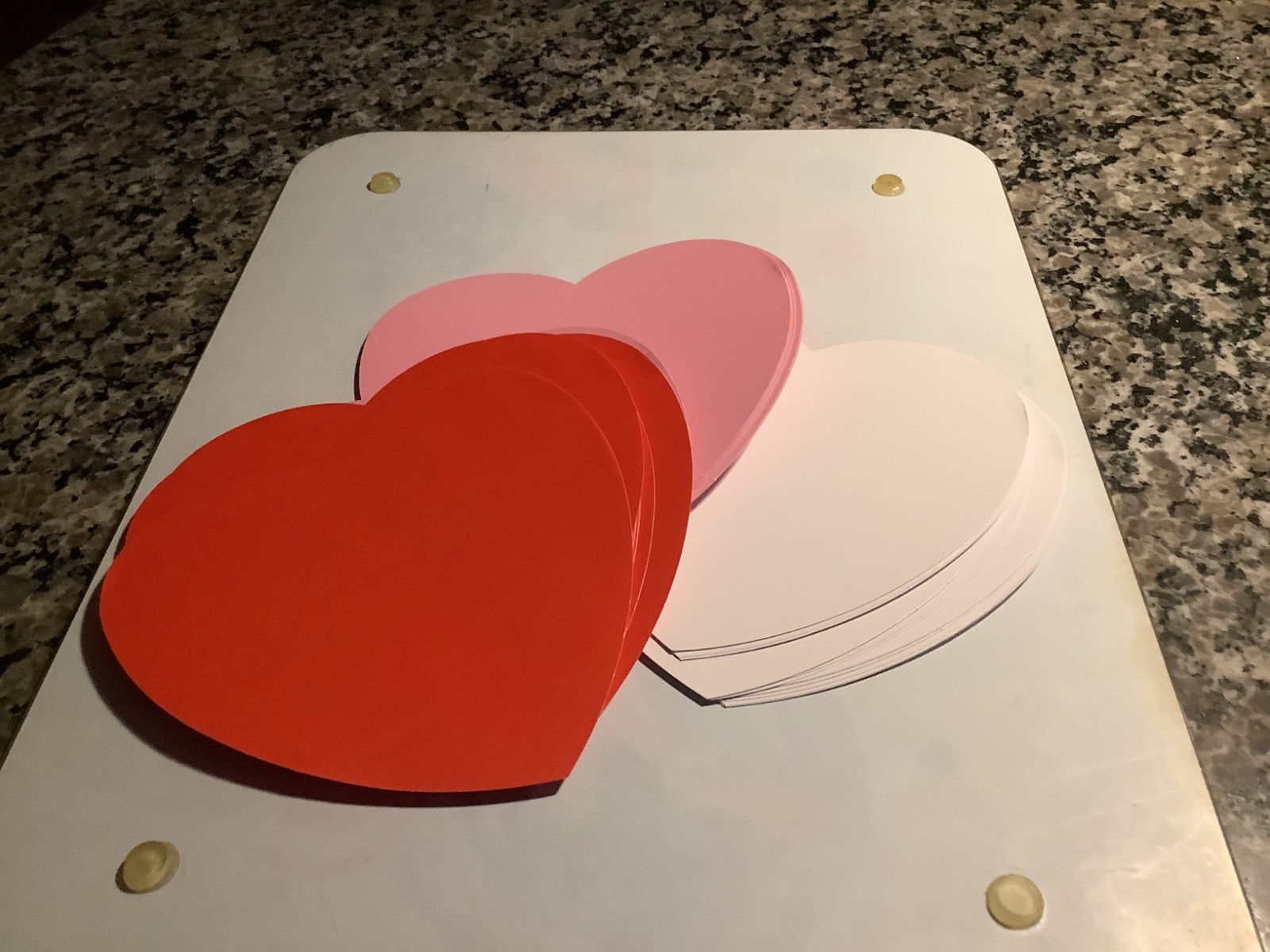 Crafting hearts! Red, pink, and white! New in package! 48 hearts!