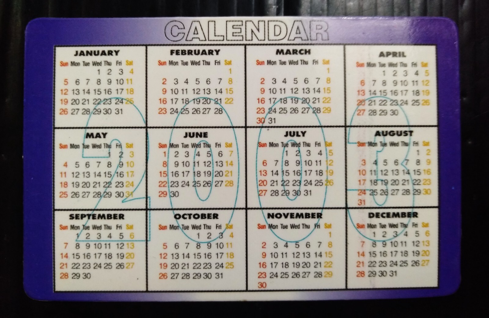 Vintage THAI SP 2003 Mini Calendar Card UNUSED! Nice! MEGA RARE! Britney Spears